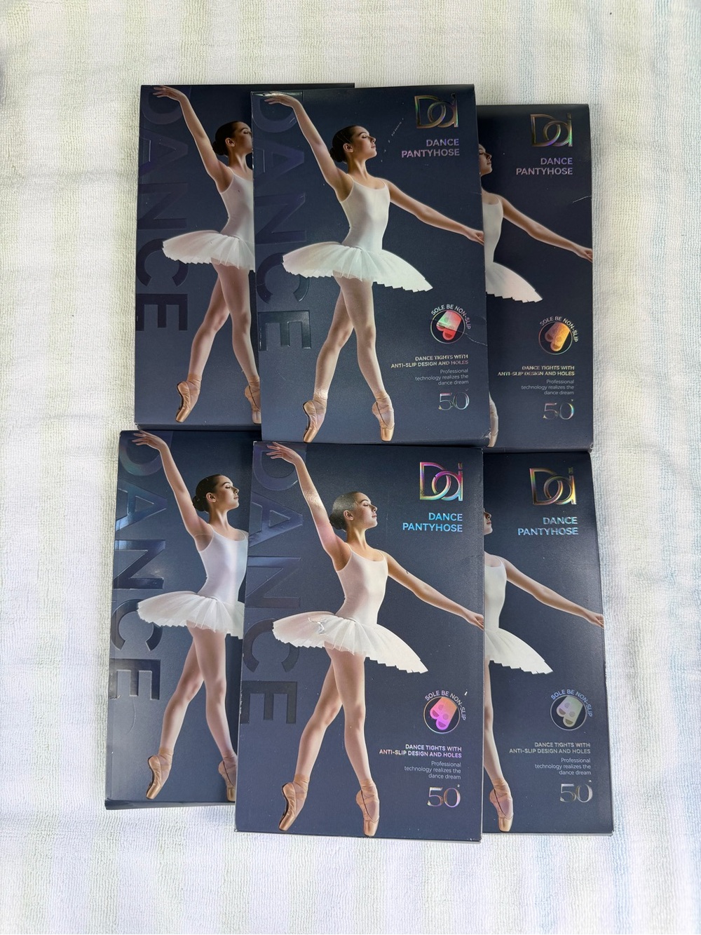 Dainas Dance Pantyhose Pink Ballet Tights - Size S/M Pack of 6